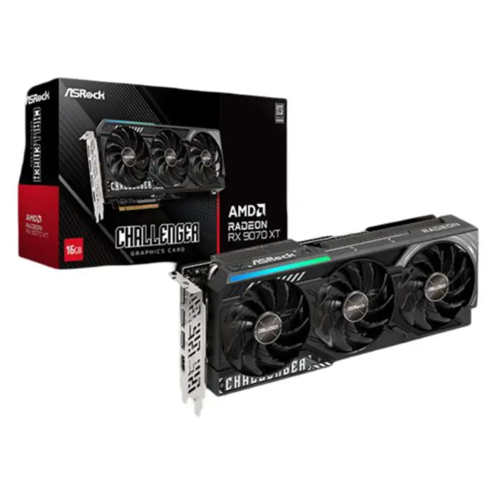 Asrock Radeon RX 9070 XT Challenger 16GB, 16GB GDDR6, ASR-RX9070XT CL 16G