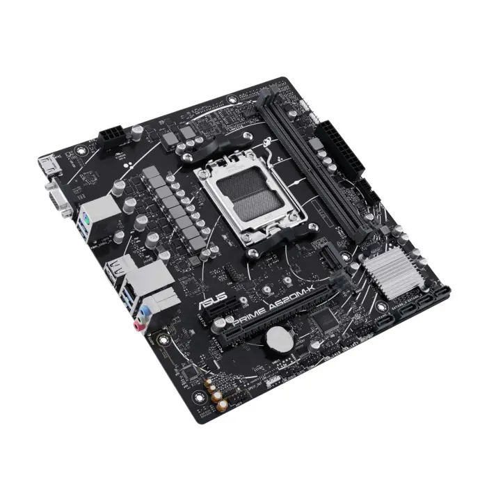 Asus PRIME A620M-K, S. AM5, 2× DDR5-7200MHz (OC), PCIe 4.0,VGA/HDMI mATX