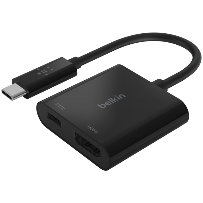 BELKIN ADAPTER, USB-C TO HDMI, 60W PD, BLK, AVC002BTBK