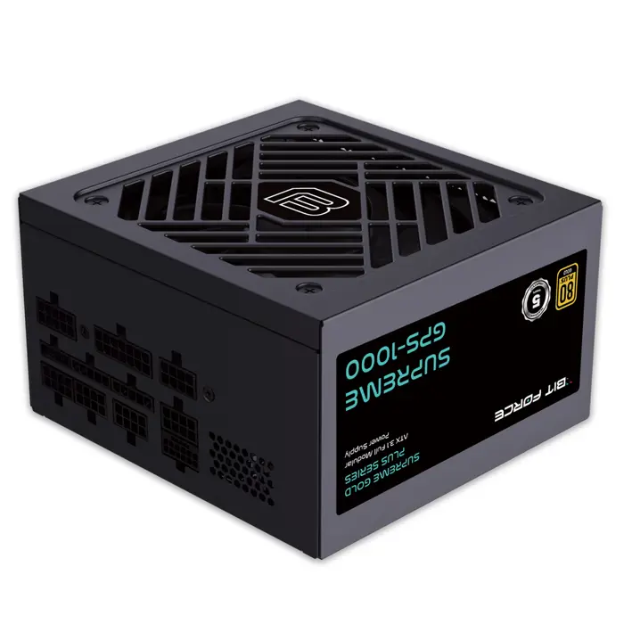 BIT FORCE napajanje 1000W 80+ GOLD SUPREME GPS-1000, modularno, ATX 3.1, PCI-E 5.1, FDB, 76226
