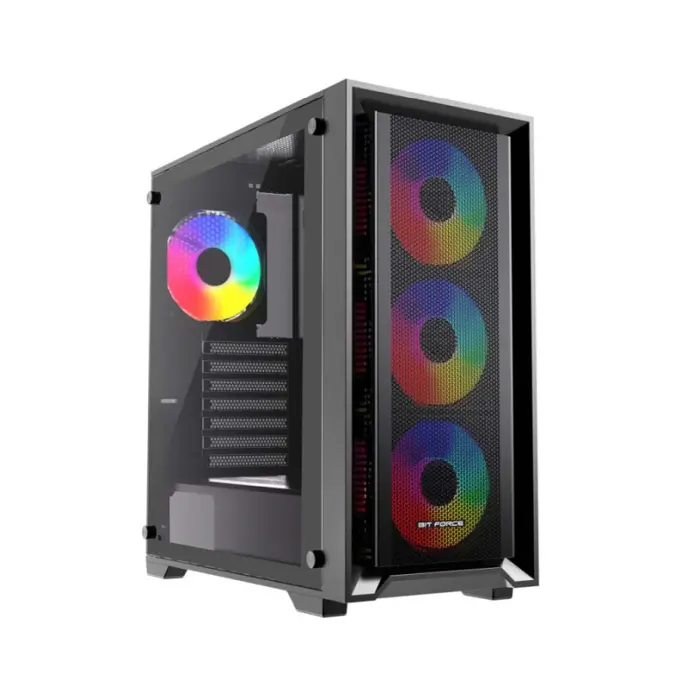 Bit Force VOLTRON ARGB-4 Gaming Midi Tower ATX kućište bez napajanja, crno
