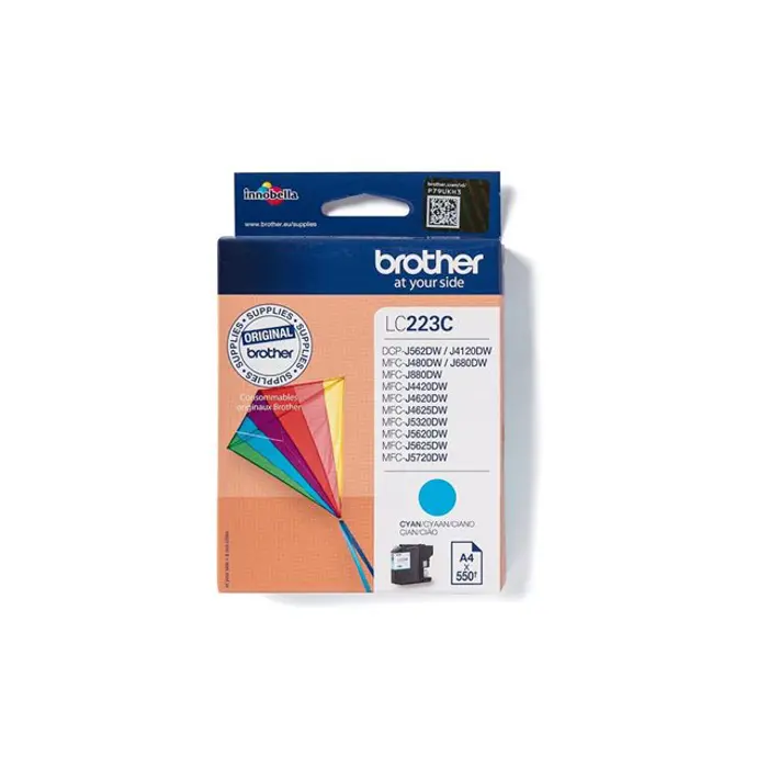 BROTHER LC223C ink cyan 550pages Black