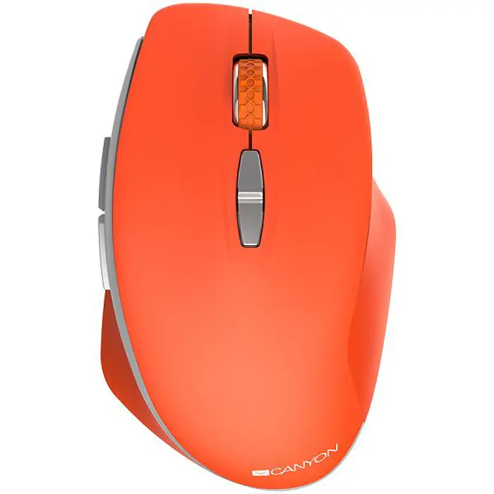 Canyon 2.4 GHz Wireless mouse ,with 7 buttons, DPI 800/1200/1600, Battery:AAA*2pcs ,Red 72*117*41mm 0.075kg