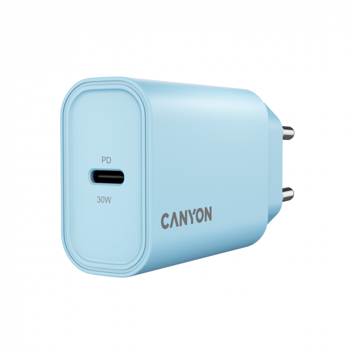 CANYON charger OnCharge 30CL Max Power 30W 1xPD EU Light Blue, CNE-CHA30CLLBL