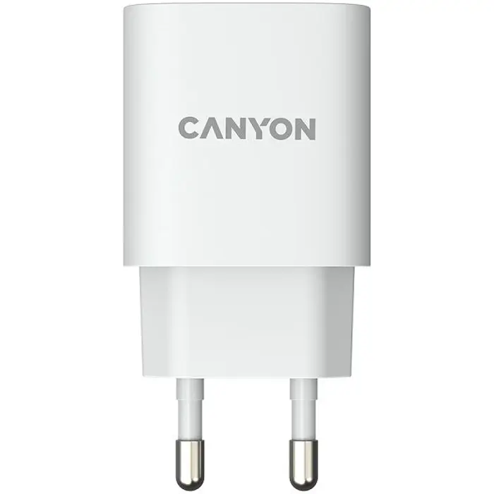 CANYON H-20-04, PD 20W/QC3.0 18W WALL Charger with 1-USB A+ 1-USB-C Input: 100V-240V, Output: 1 port charge: USB-C:PD 20W (5V3A/9V2.22A/12V1.67A) , USB-A:QC3.0 18W (5V3A/9V2.0A/12V1.5A), 2 port char