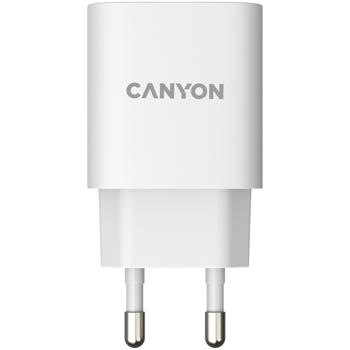 CANYON H-20-04, PD 20W/QC3.0 18W WALL Charger with 1-USB A+ 1-USB-C Input: 100V-240V, Output: 1 port charge: USB-C:PD 20W (5V3A/9V2.22A/12V1.67A) , USB-A:QC3.0 18W (5V3A/9V2.0A/12V1.5A), 2 port char