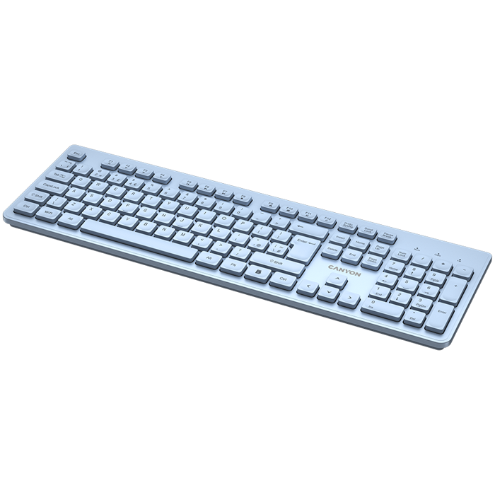CANYON Keyboard HKB-W01 EN/AD AAA Wireless Blue, CNS-HKBW01BL-AD