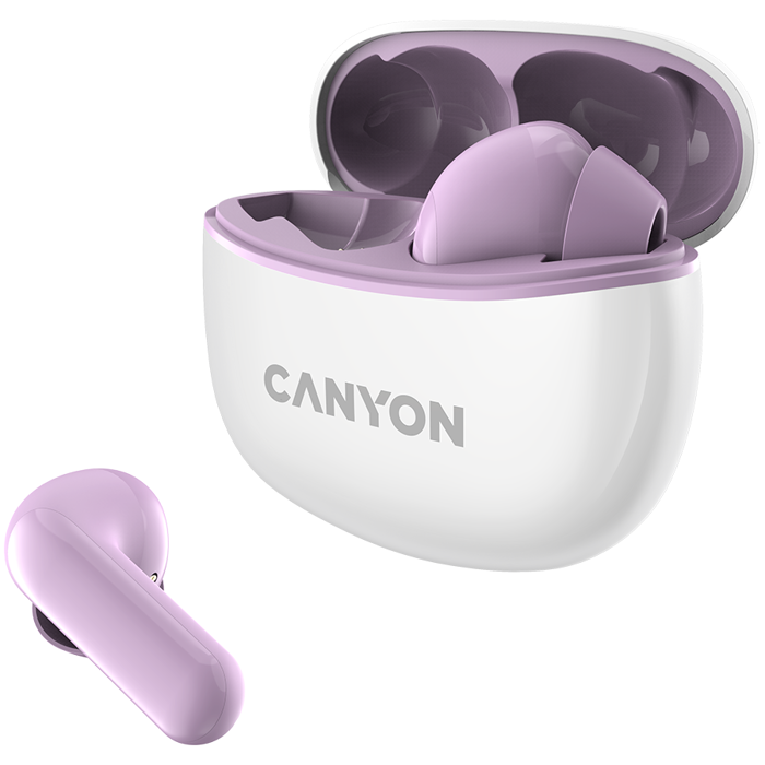 Canyon TWS-5 Bluetooth headset, with microphone, BT V5.3 JL 6983D4, Frequence Response:20Hz-20kHz, battery EarBud 40mAh*2+Charging Case 500mAh, type-C cable length 0.24m, size: 58.5*52.91*25.5mm, 0.03