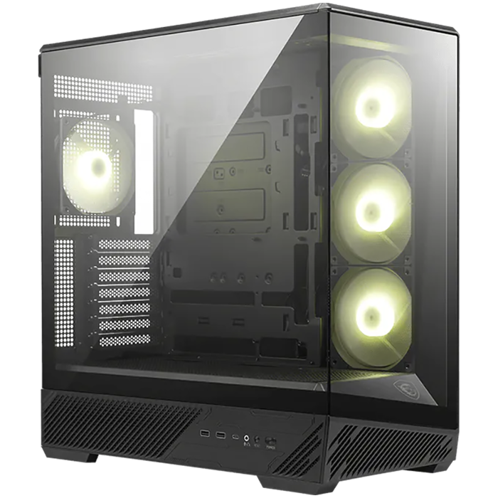 Chassis MAG PANO 130R PZ, ATX, Mid Tower, 4x Pre-installed 12mm ARGB Fan, 460 x 232 x 490 mm, Black, MAG PANO 130R PZ