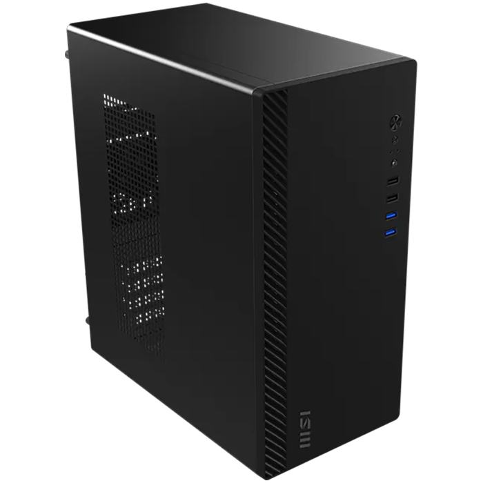 Chassis MSI PRO SHIELD M100P, Mini Tower, mATX, 1x 80 mm Preinstalled Fan, 2x USB 3.0, 2x USB 2.0, Audio Jack, 312 x 166 x 354 mm, PRO SHIELD M100P
