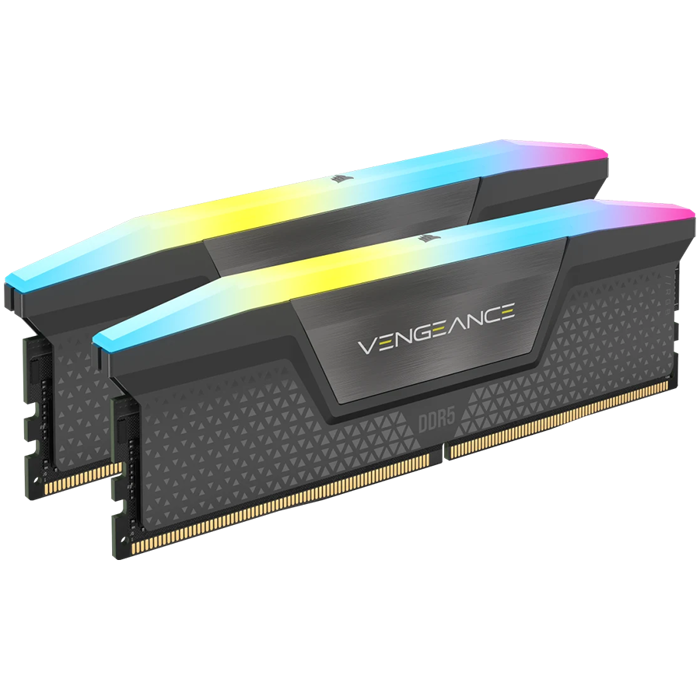 CORSAIR VENGEANCE RGB DDR5 32GB (2 x 16GB) DDR5 6400 CL36-48-48-104 1.35V XMP & EXPO - Grey, CMH32GX5M2B6400Z36