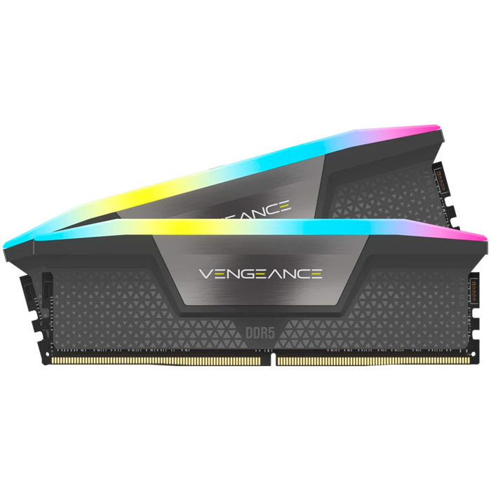 CORSAIR VENGEANCE RGB DDR5 96GB (2 x 48GB) DDR5 6000 CL30-36-36-76 1.40V AMD EXPO & Intel XMP - Grey, CMH96GX5M2B6000Z30