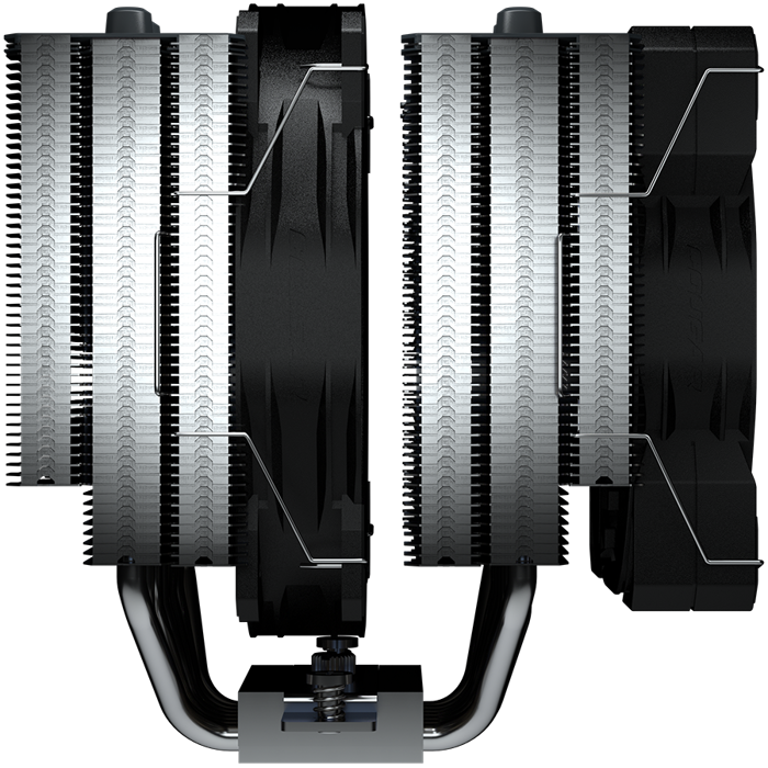 Cougar I Forza 135 I Dual Tower Air Cooling I 128 x 140 x 160mm / Reflow / 1x 140mm & 1x 120mm HDB fans incl. clips for 3rd fan / 1391g