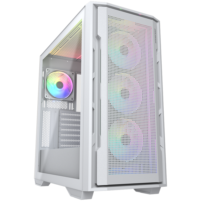 COUGAR UNIFACE RGB PC Case, Mid Tower, White, CGR-5C78W-RGB