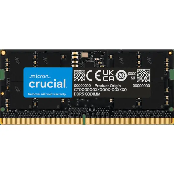 Crucial 16 GB DDR5 5600 SODIMM CL46, CRU-CT16G56C46S5T