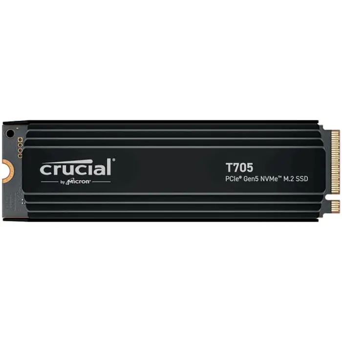 Crucial T705 1TB PCIe Gen5 NVMe M.2 SSD with heatsink, EAN: 649528940278