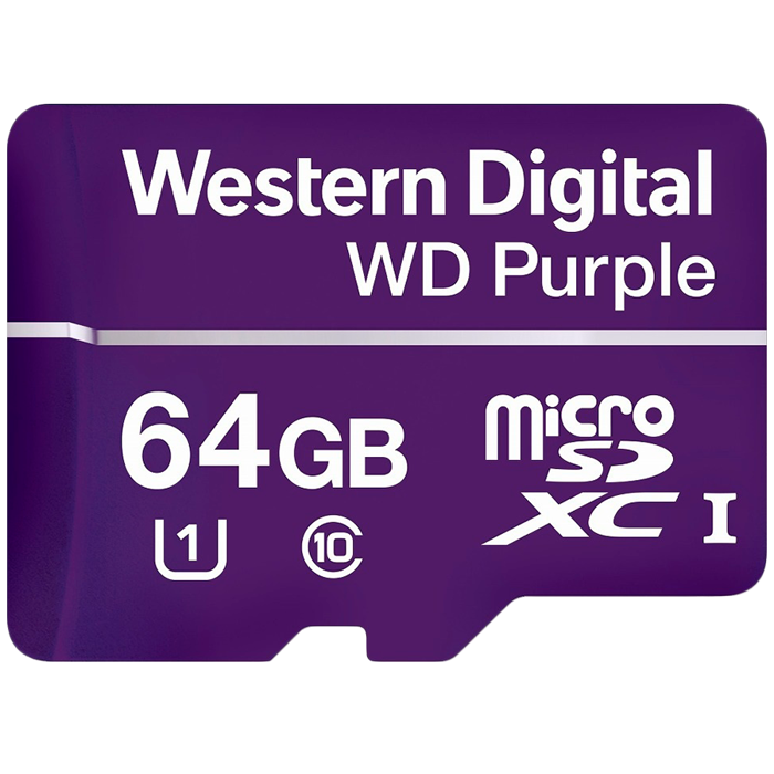 CSDCARD WD Purple (MICROSD, 64GB), WDD064G1P0C-85AEL0