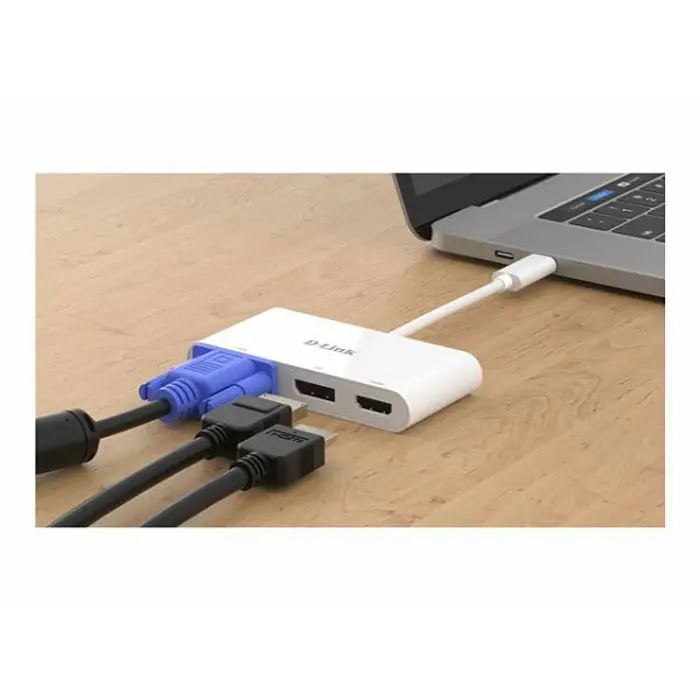 D-LINK USB-C 3-port video adapter HDMI