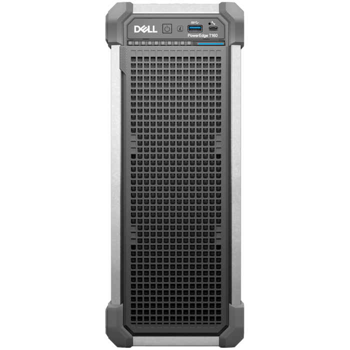 DELL EMC PowerEdge T160, 3x3.5"+2x2.5" SATA, Xeon 6 6315P 2.8G 4C/4T, 16GB UDIMM 5600 ECC, 480GB SSD SATA RI, iDRAC9 Ent, 300W PSU, TPM 2.0 V6, BCM 5720 DP 1GbE, No RAID, No OS, Tower, 3Y, PROMO_T160_