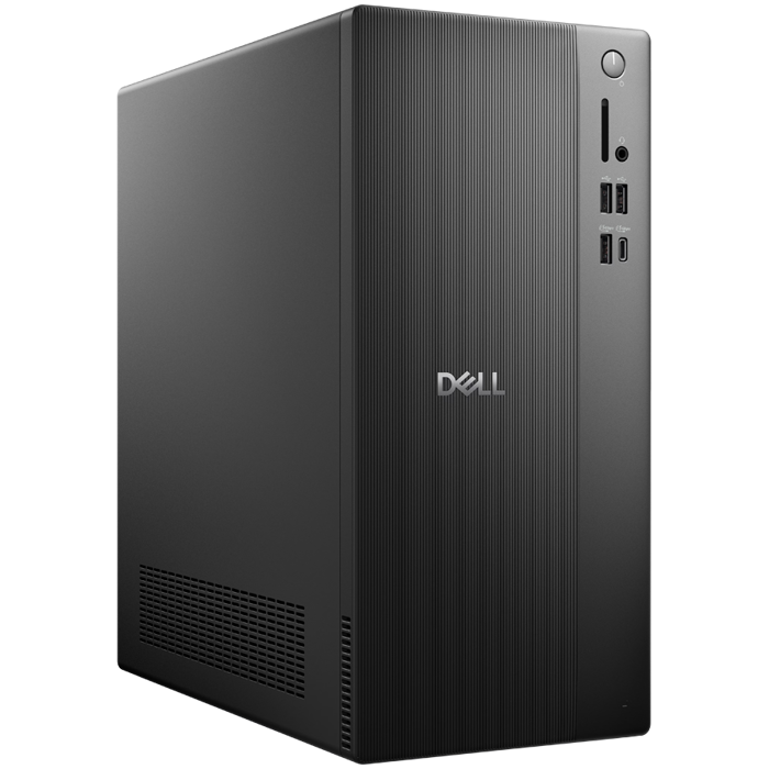 Dell Tower ECT1250, 180W, Intel Core i5 14400 (10C, 16T, 20MB cache, 4.7GHz), 16GB (1x16GB) DDR5 4800MT/s, 512GB M.2 SSD, Intel UHD Graphics 730, WiFi+BT, DP, HDMI, USB-C, 7x USB-A, RJ-45, 3.0 SD CR,