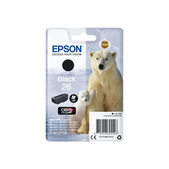 EPSON 26 black ink claria prem BLISTER