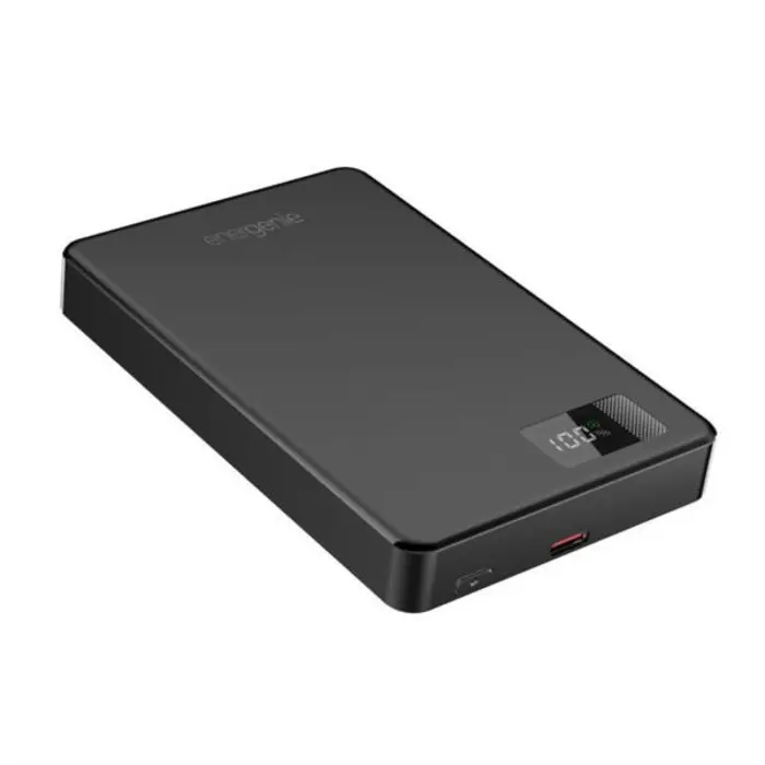 Gembird 15 W Magnetic wireless powerbank with LCD, 10000 mAh, black, GEM-PB10-WPC15M-LCD1