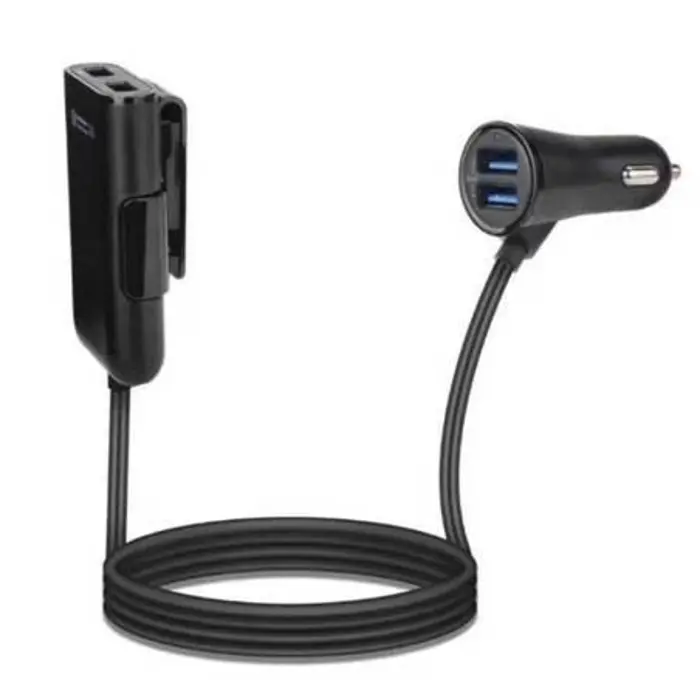 Gembird 4-port front and back seat car charger, GEM-ACT-U4CAR-02
