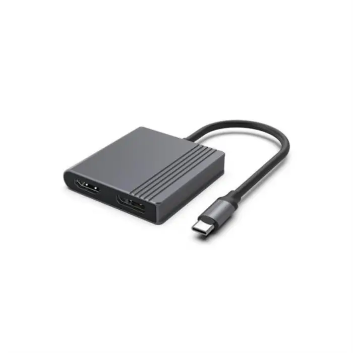 Gembird USB-C to HDMI DP adapter, 4K 60Hz, black, GEM-A-CM-HDMIFDPF-01