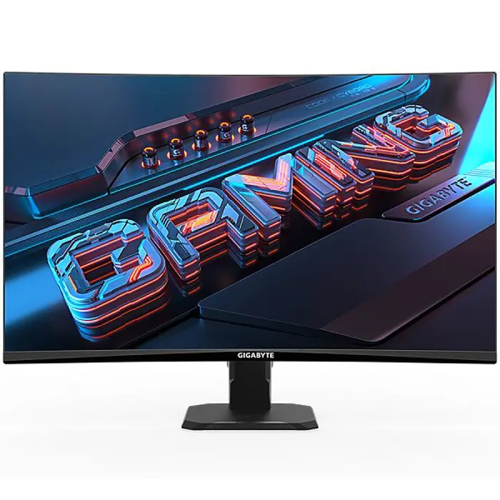 Gigabyte 27" FHD Super Speed VA 1500R 180Hz 108% sRGB 1ms 250 cd m2 3000:1 FreeSync Premium Pro G-SYNC Compatible 178°(H) 178°(V) colors 16.7m 2*HDMI 2.0 1*Displayport 1.4 1*Earphone Jack Tilt