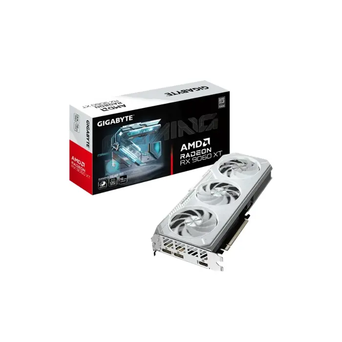 Gigabyte Gaming Radeon RX 9060 XT OC ICE 16GB GDDR6, PCIe 5.0, 1×HDMI/2×DP, 77254