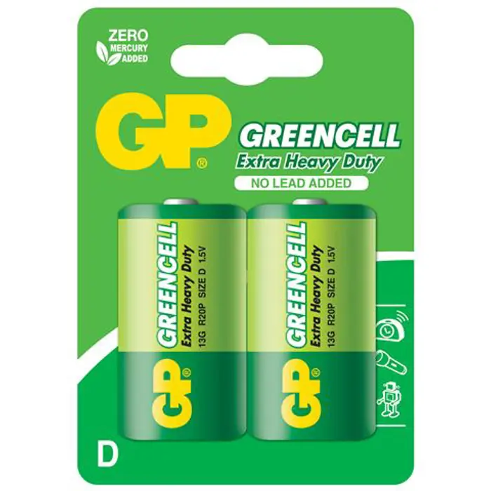 GP baterije R20-U2 D Zinc Carbon, GPPCC13KC028
