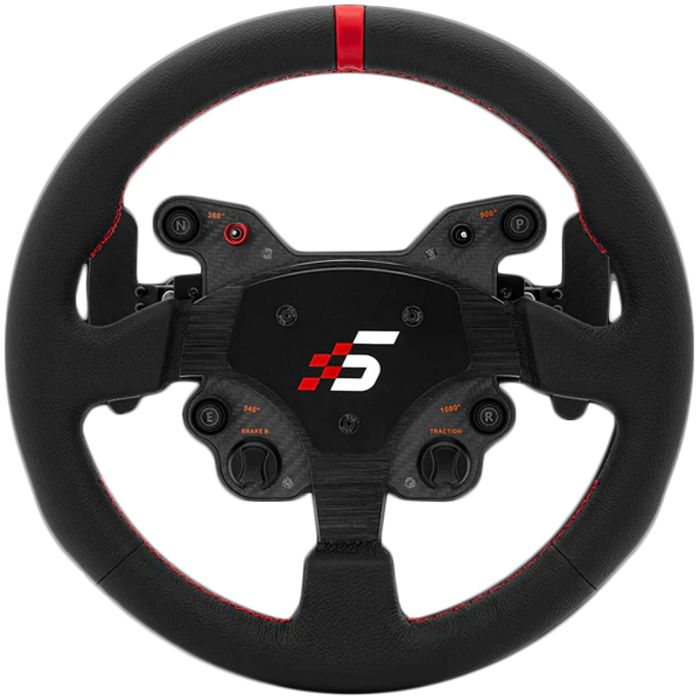 GT1 Round Steering Wheel | Shifter Paddles | LeatherSIMAGIC QR70 Included, GT1-SR(LEATHER)