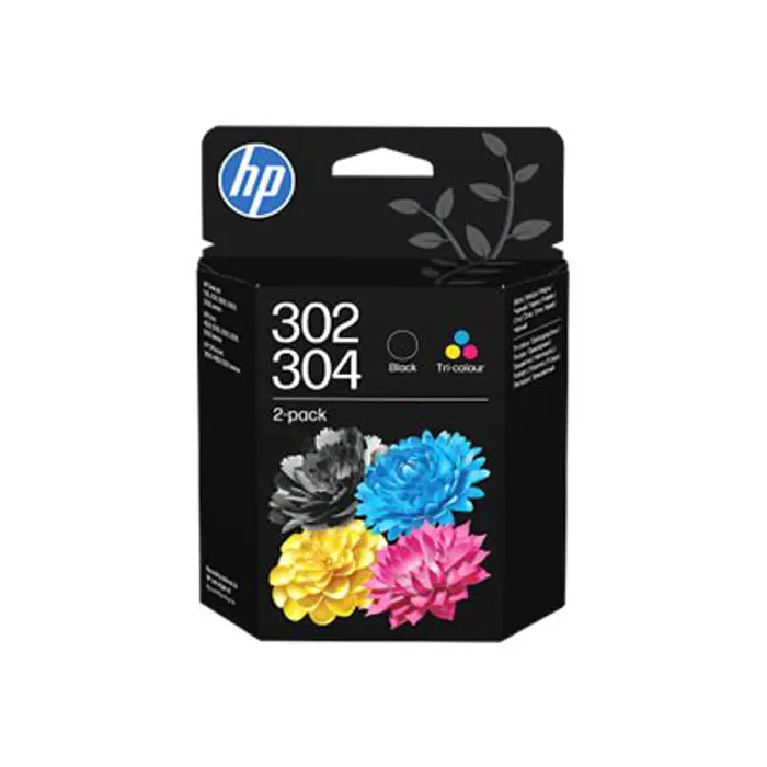 HP 302/304 Tri-color/Black Ink Crtg 2-Pk, B82L1AE#LS1