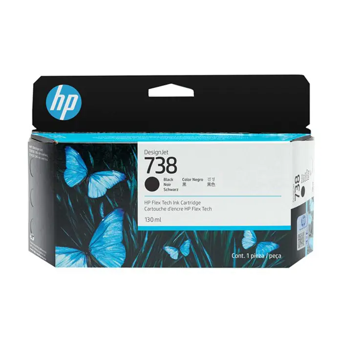 HP 738 130-ml Black DesignJet Ink Cartri