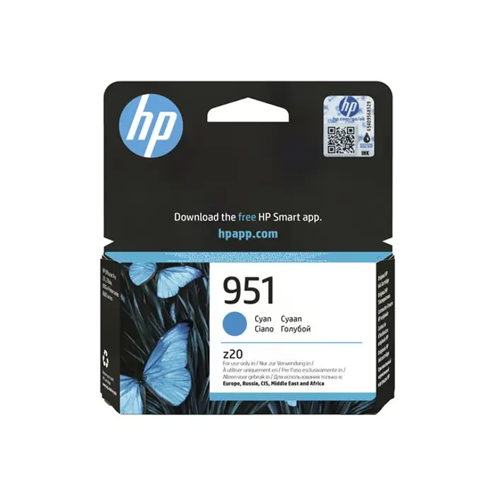 HP 951 Cyan Officejet Ink Cartridge, CN050AE#LS2