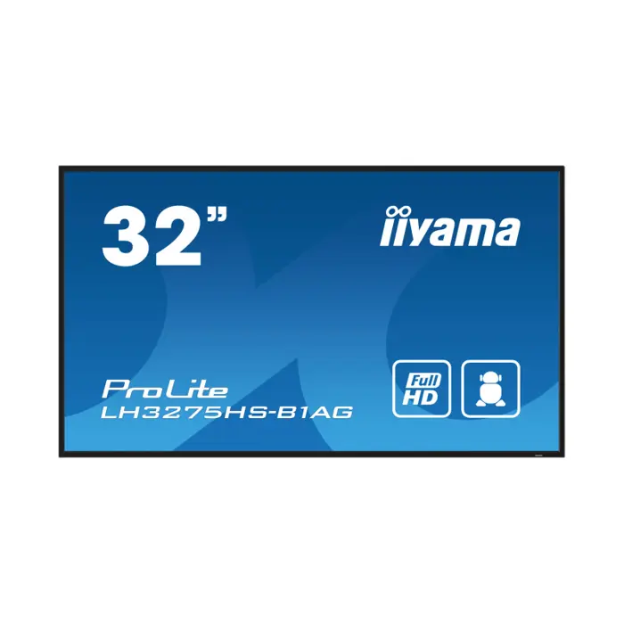 IIYAMA 32" LH3275HS-B1AG 1920x1080, FHD IPS panel, Haze 25% 500cd/m2, Landscape and Portrait, Signal FailOver, Speakers 2x 10W, Multiple Inputs HDMI 3x, DisplayPort, DP-out (MST/Mirror/Tiling), US, 69