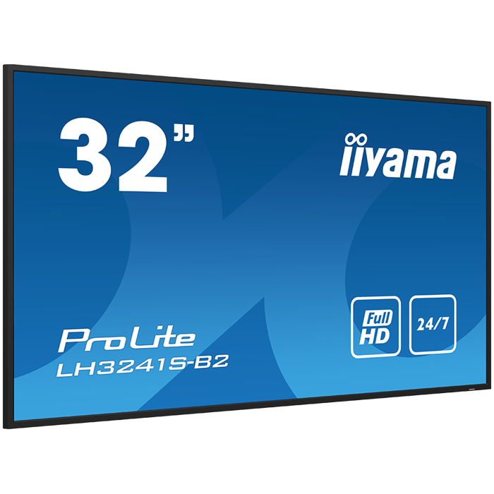 IIYAMA LFD LH3241S-B2 32" Full HD professional large format display with USB media playback 350 cd/m² 1200:1 8ms 24/7 landscape, portrait, LH3241S-B2