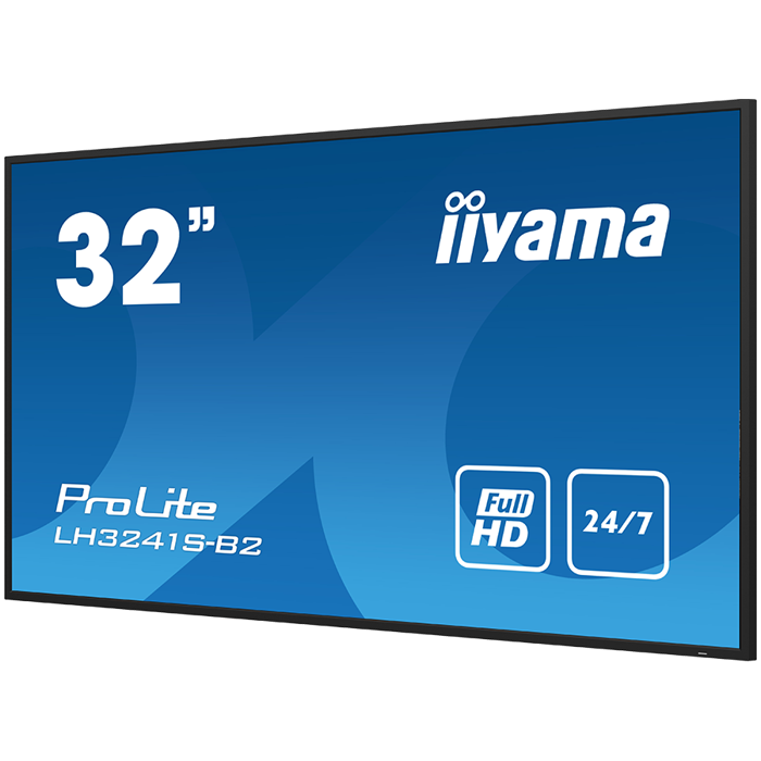 IIYAMA LFD LH3241S-B2 32" Full HD professional large format display with USB media playback 350 cd/m² 1200:1 8ms 24/7 landscape, portrait, LH3241S-B2