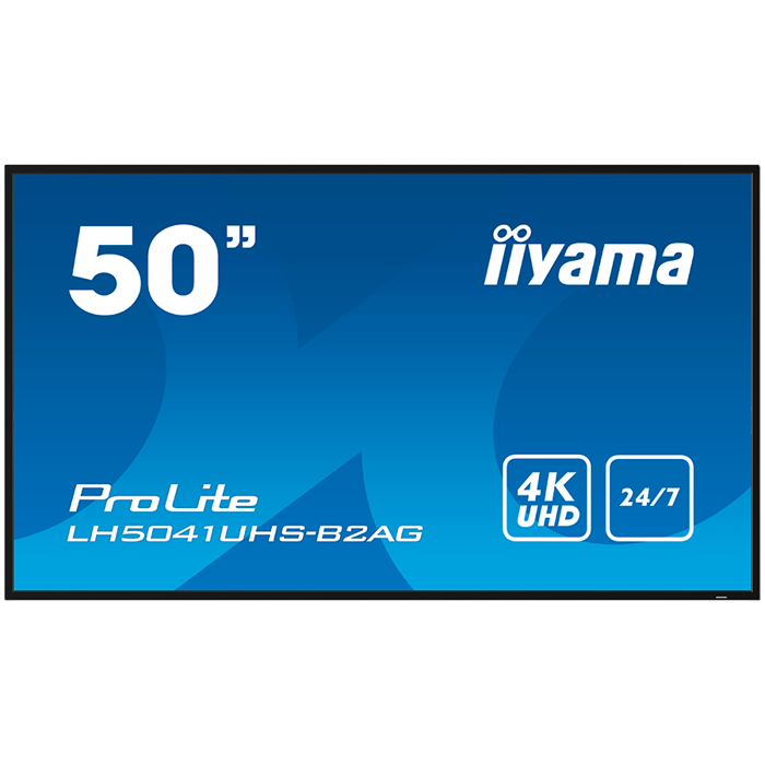 IIYAMA LFD PROLITE LH5041UHS-B2AG 50" Professional Digital Signage 4K 24/7 3840x2160 VA 16:9 500cd 5000:1 landscape, portrait, LH5041UHS-B2AG