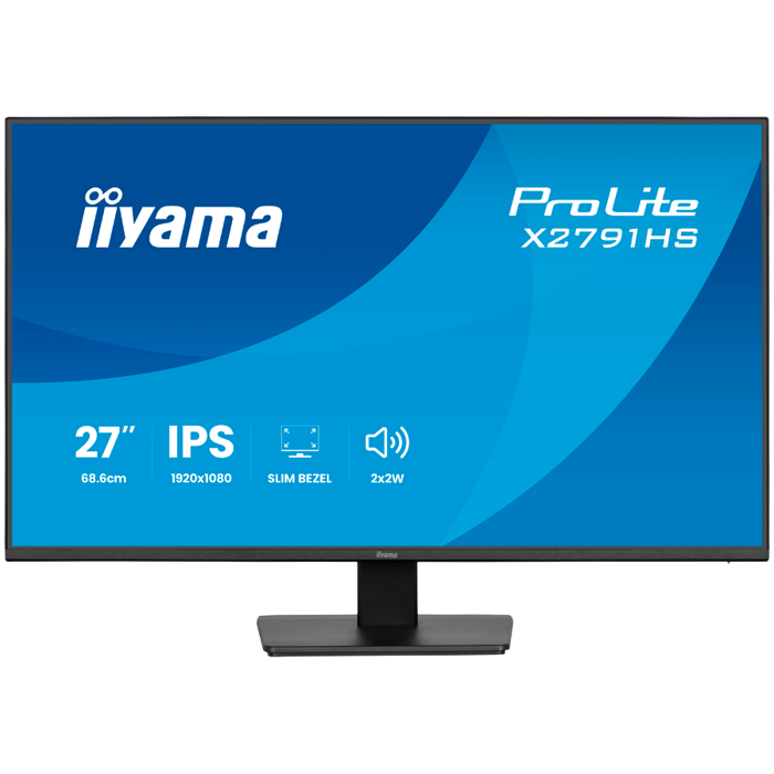 IIYAMA Monitor LED X2791HS-B1 27" IPS panel 1920x1080 120Hz 1ms MPRT 350cdm2 1500 1 Speakers HDMI DisplayPort, X2791HS-B1