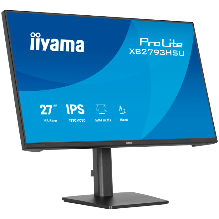 IIYAMA Monitor LED XB2793HSU-B1 27" IPS 1920x1080 120Hz, 16:9. 350cd, 1500:1, 1ms, HDMI, DP, USB HUB, Full Ergo, Pro, XB2793HSU-B1