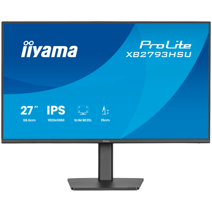 IIYAMA Monitor LED XB2793HSU-B1 27" IPS 1920x1080 120Hz, 16:9. 350cd, 1500:1, 1ms, HDMI, DP, USB HUB, Full Ergo, Pro, XB2793HSU-B1