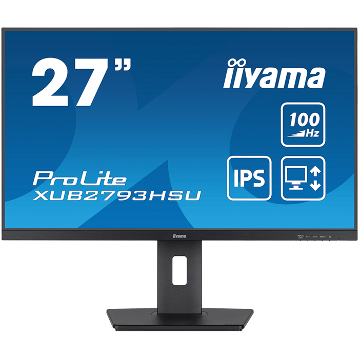 IIYAMA Monitor LED XUB2793HSU-B7 27" IPS 1920 x 1080 100Hz 16:9 300 cd/m 1ms 1300:1 HDMI DP USB HUB height, swivel, tilt, pivot (rotation both sides) 3y, XUB2793HSU-B7
