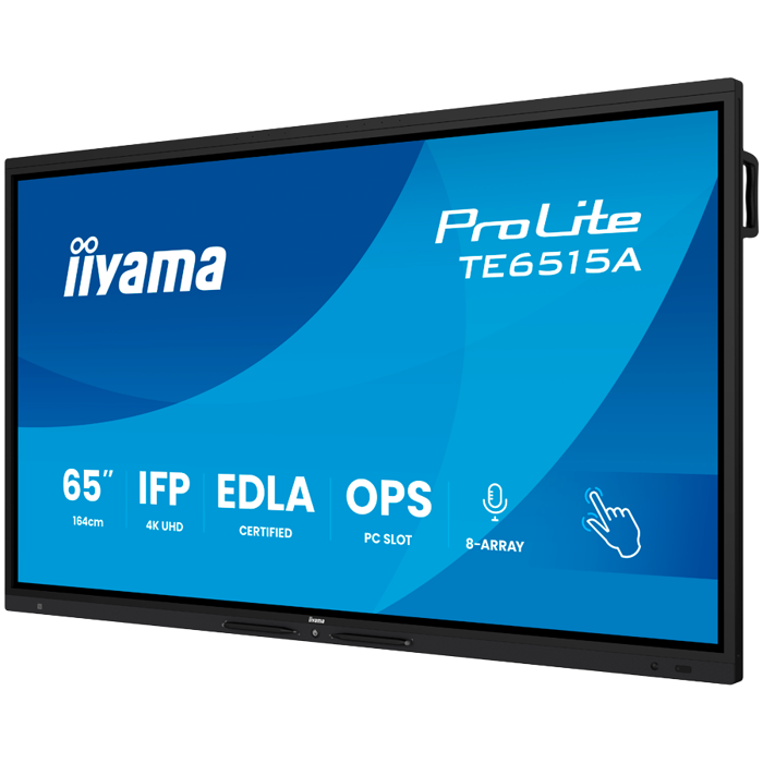 iiyama ProLite TE6515A-B2AG - 65 LED-backlit touchscreen (multi touch) / 8-microphone array / optional slot-in PC capability - 4K UHD, TE6515A-B2AG