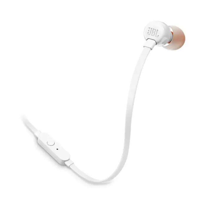 JBL T110E, in-ear slušalice s mikrofonom i upravljanjem s jednom tipkom, bijele, 76306