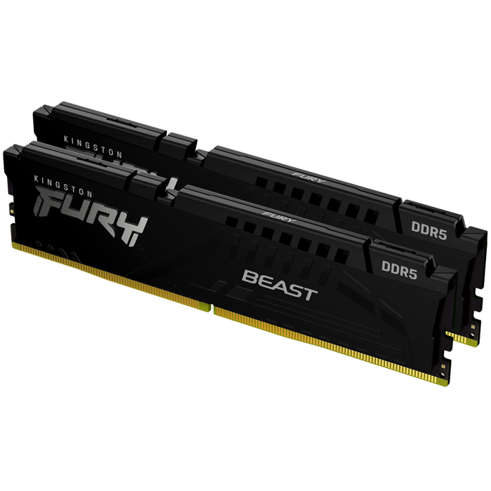 Kingston 64GB 5600MT/s DDR5 CL40 DIMM (Kit of 2) FURY Beast Black, KF556C40BB2K2-64