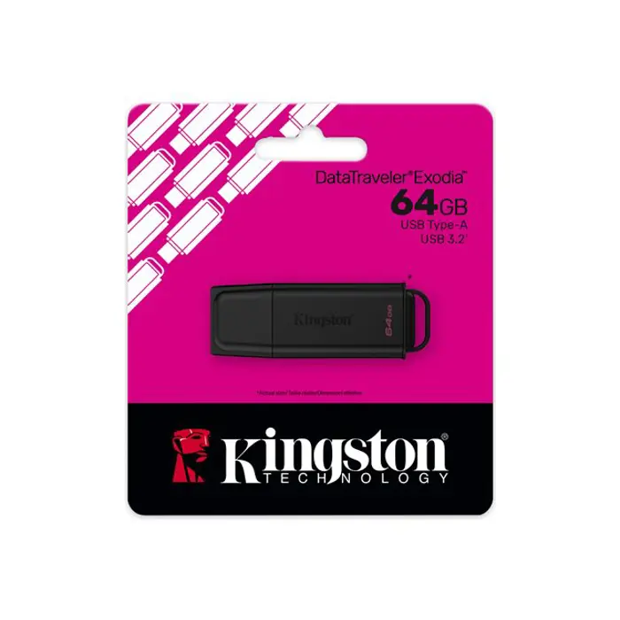 KINGSTON 64GB Portable USB 3.2 Black, DTXG2/64GB