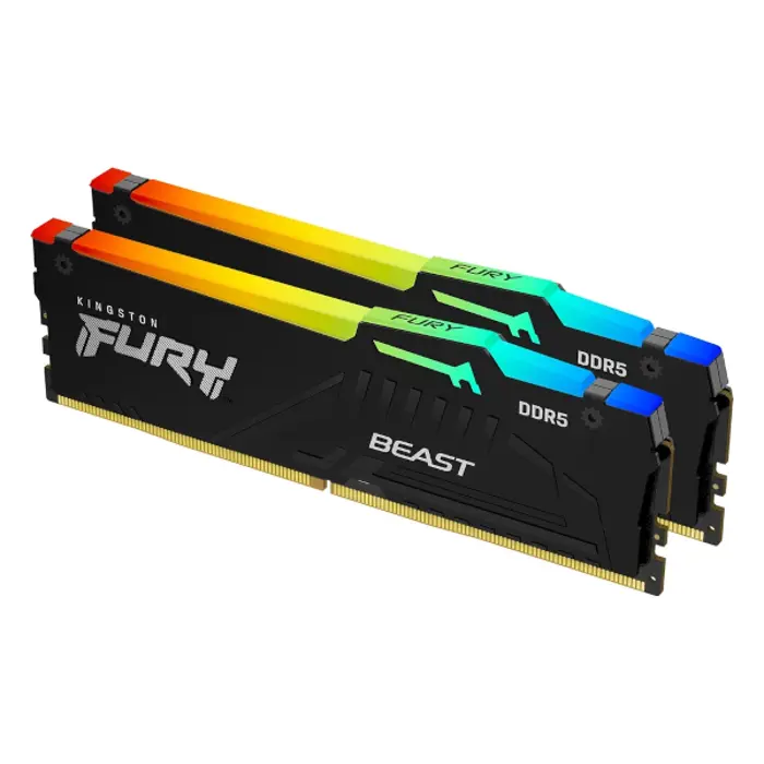 Kingston DDR5 128GB(2x64G), 5600 MHz, Fury B. RGB, KF556C36BBEAK2-128