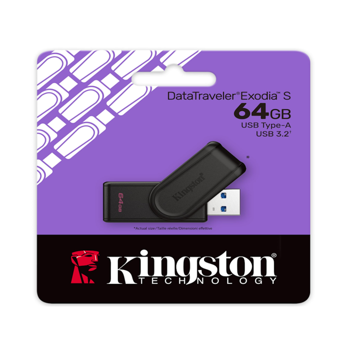 Kingston FD Exodia S 64GB USB 3.2 Black