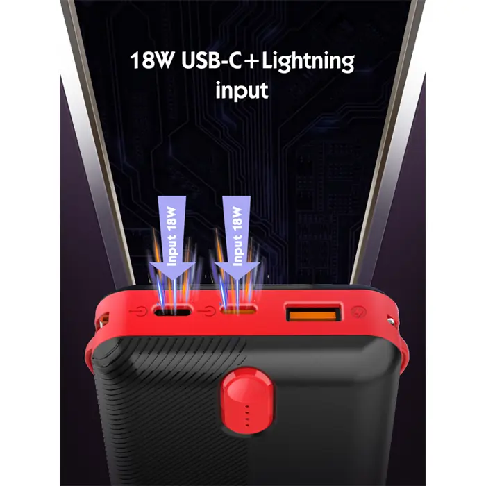 LDNIO POWER BANK 20000mAh 22,5W 5V 3A 2 PORT (2A) + 2 CABLE (1C1L) PQ24